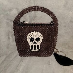 Beaded Skull Purse
